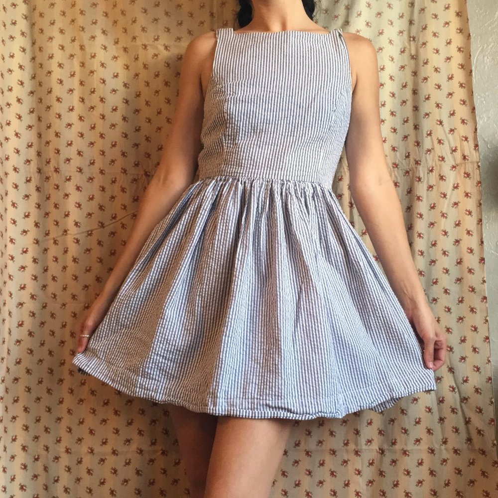 American Apparel Seersucker Pinstripe Dress